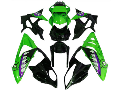 2017-2018 BMW S1000RR Green Purple Glossy Black Shark Fairing Kit