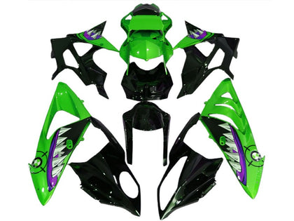 2017-2018 BMW S1000RR Green Purple Glossy Black Shark Fairing Kit