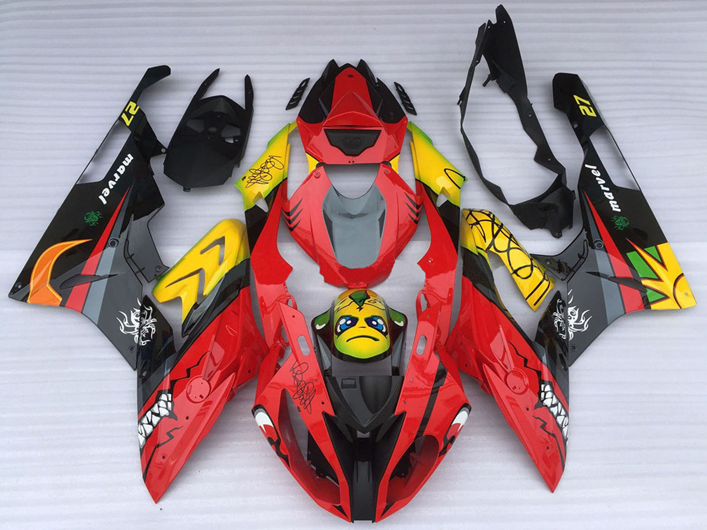2015-2016 Yellow Red Black Shark BMW S1000RR Fairing Kit