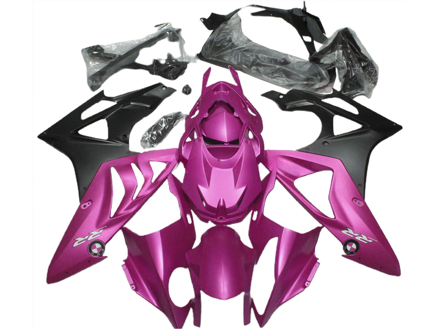 2009-2014 Hot Pink Matte Black BMW S1000RR Fairing Kit