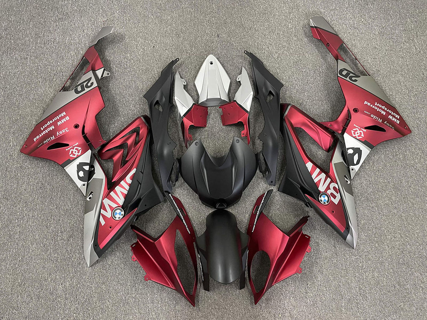 2009-2014 Red Matte Black BMW S1000RR Fairing Kit
