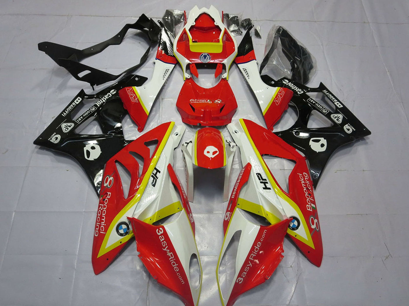 2009-2014 White Red Yellow Glossy Black BMW S1000RR Fairing Kit
