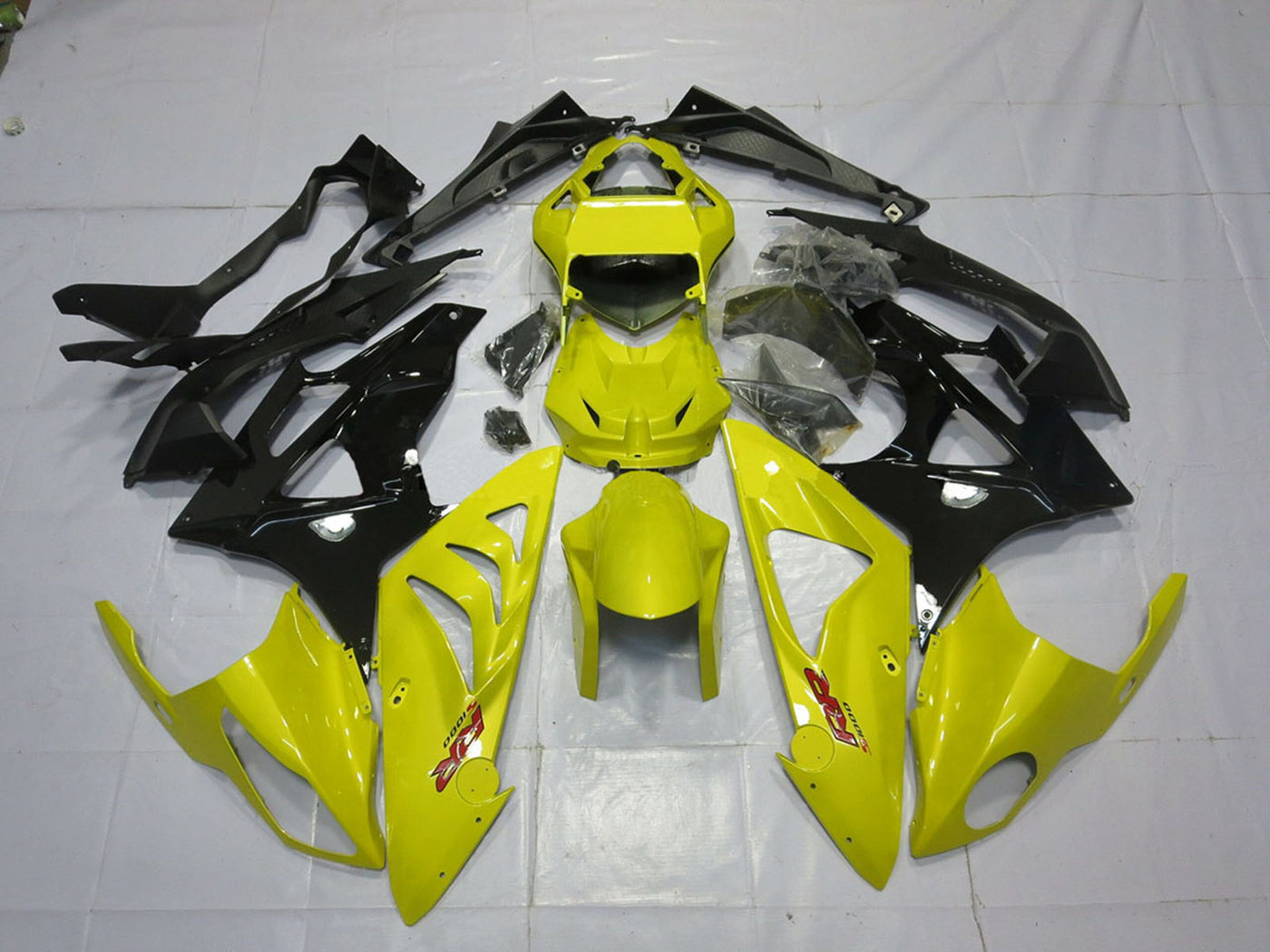 2009-2014 Yellow Glossy Black BMW S1000RR Fairing Kit