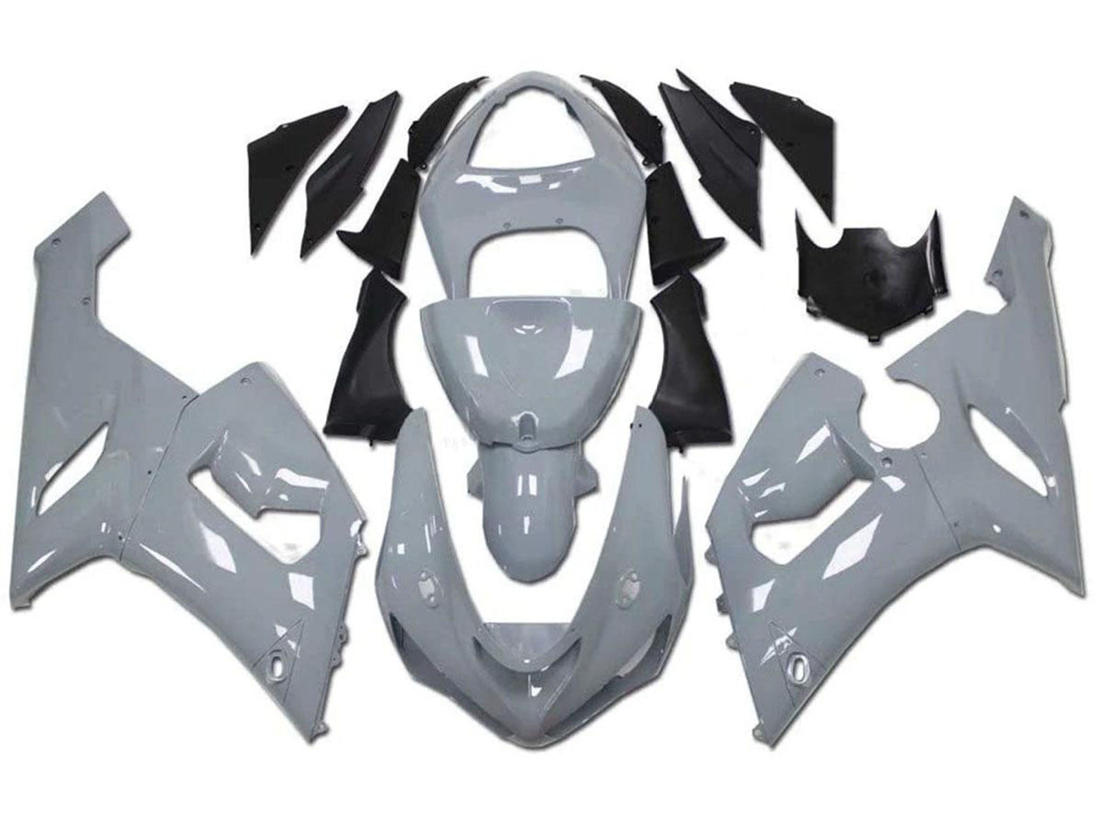 2005-2006 Nardo Grey Kawasaki ZX6R Motorcycle Fairings， Purchase 2005-2006 Nardo Grey Kawasaki ZX6R Motorcycle Fairings UK - UK