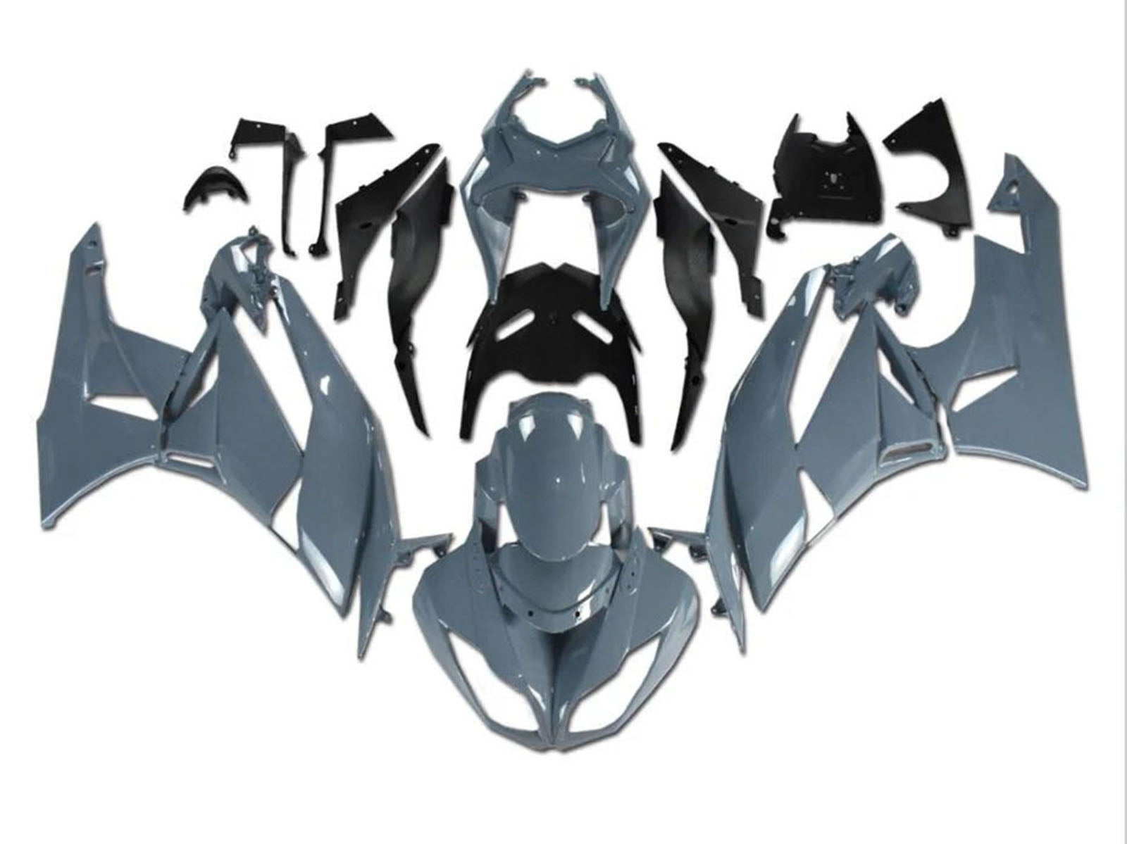 2009-2012 Nardo Grey Kawasaki ZX6R Motorcycle Fairings， Purchase 2009-2012 Nardo Grey Kawasaki ZX6R Motorcycle Fairings UK - UK