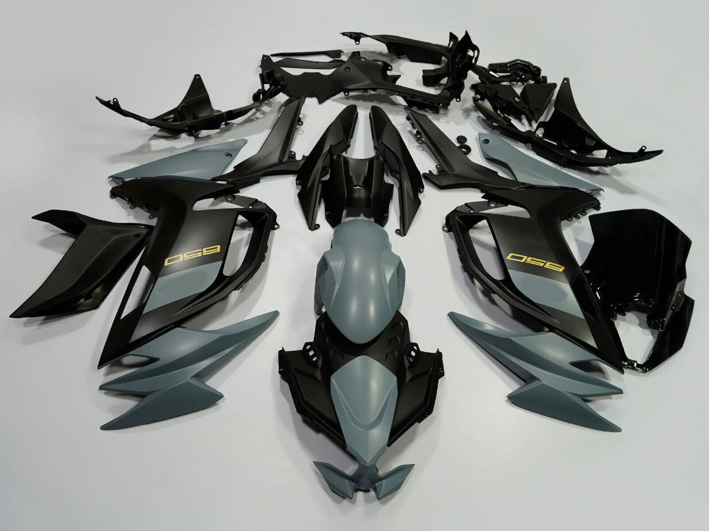 2020-2024 Grey Black Kawasaki Ninja 650 EX650 Fairing Kit