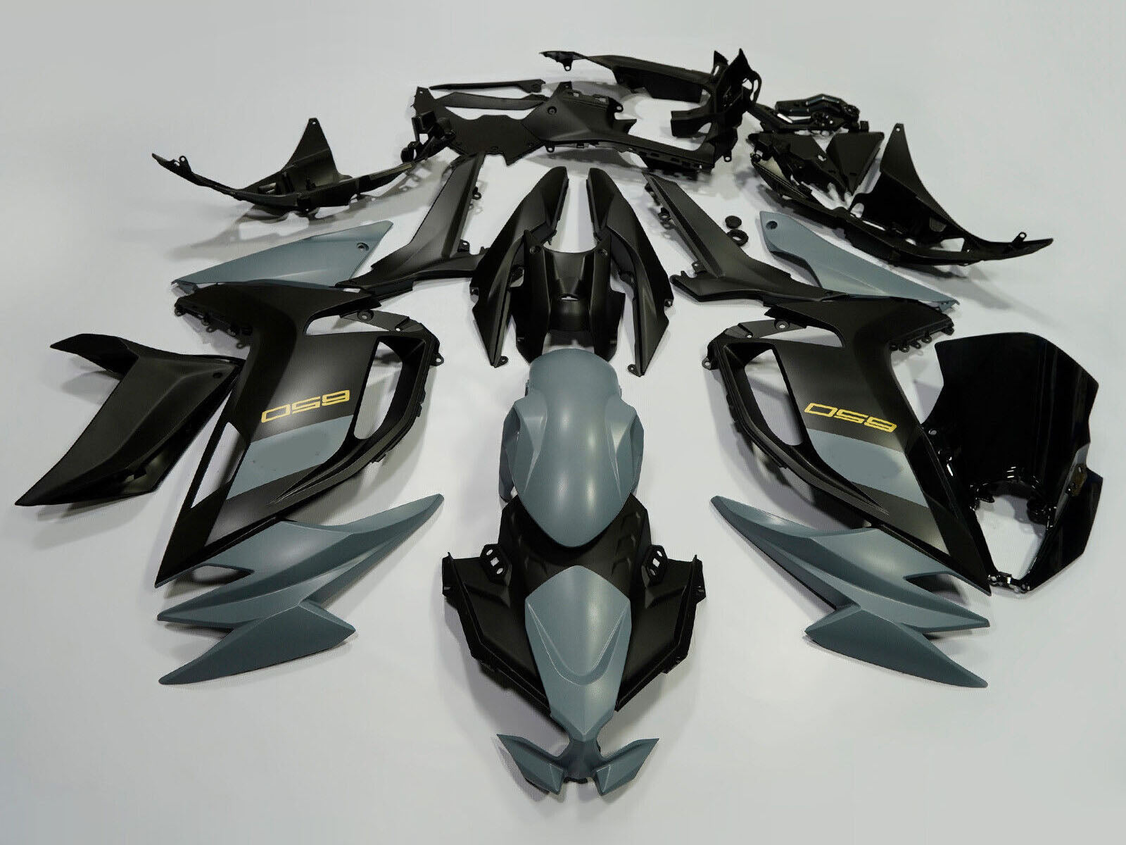 2020-2024 Grey Black Kawasaki Ninja 650 EX650 Fairing Kit