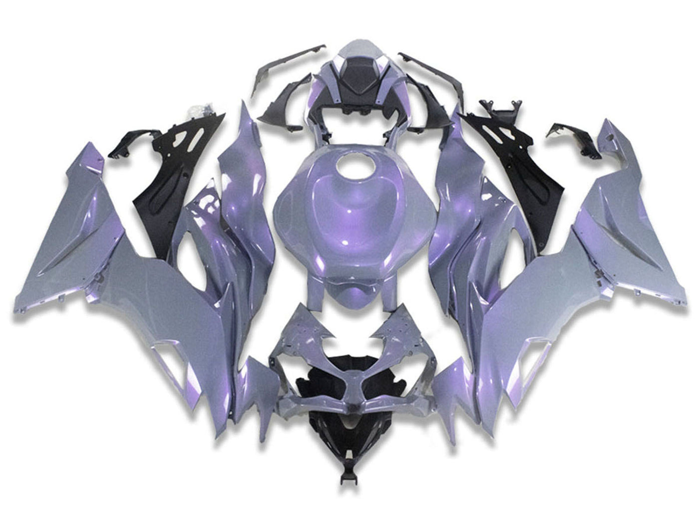 2019-2022 Chameleon Grey Dazz Pearl Purple Kawasaki ZX6R 636 Fairing Kit