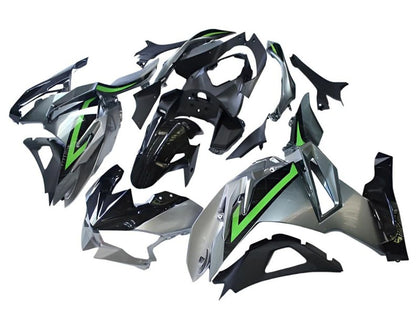 2024-2025 Kawasaki Ninja-500 Iron Gray Green EX500R Fairing Kit