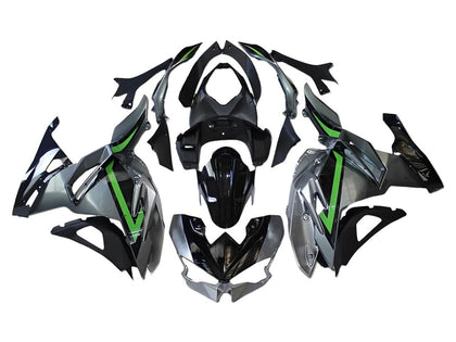 2024-2025 Kawasaki Ninja-500 Iron Gray Green EX500R Fairing Kit
