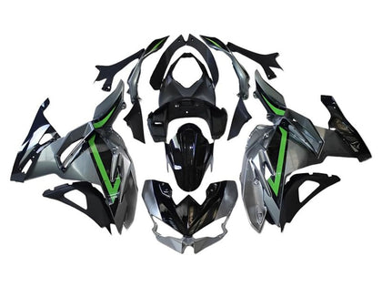 2024-2025 Kawasaki Ninja-500 Iron Gray Green EX500R Fairing Kit