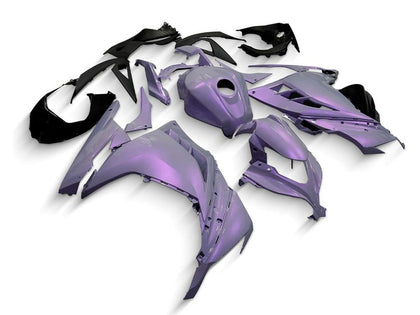 2013-2024 Kawasaki Ninja-300 Chameleon Gray Dazz Pearl Purple EX300R Fairing Kit