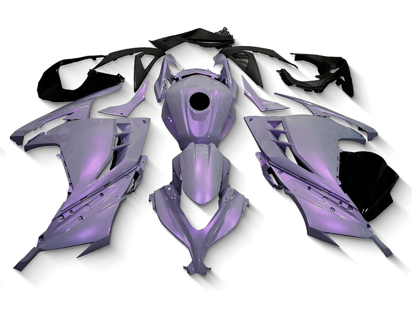 2013-2024 Chameleon Grey Dazz Pearl Purple Kawasaki Ninja 300 EX300R Fairing Kit