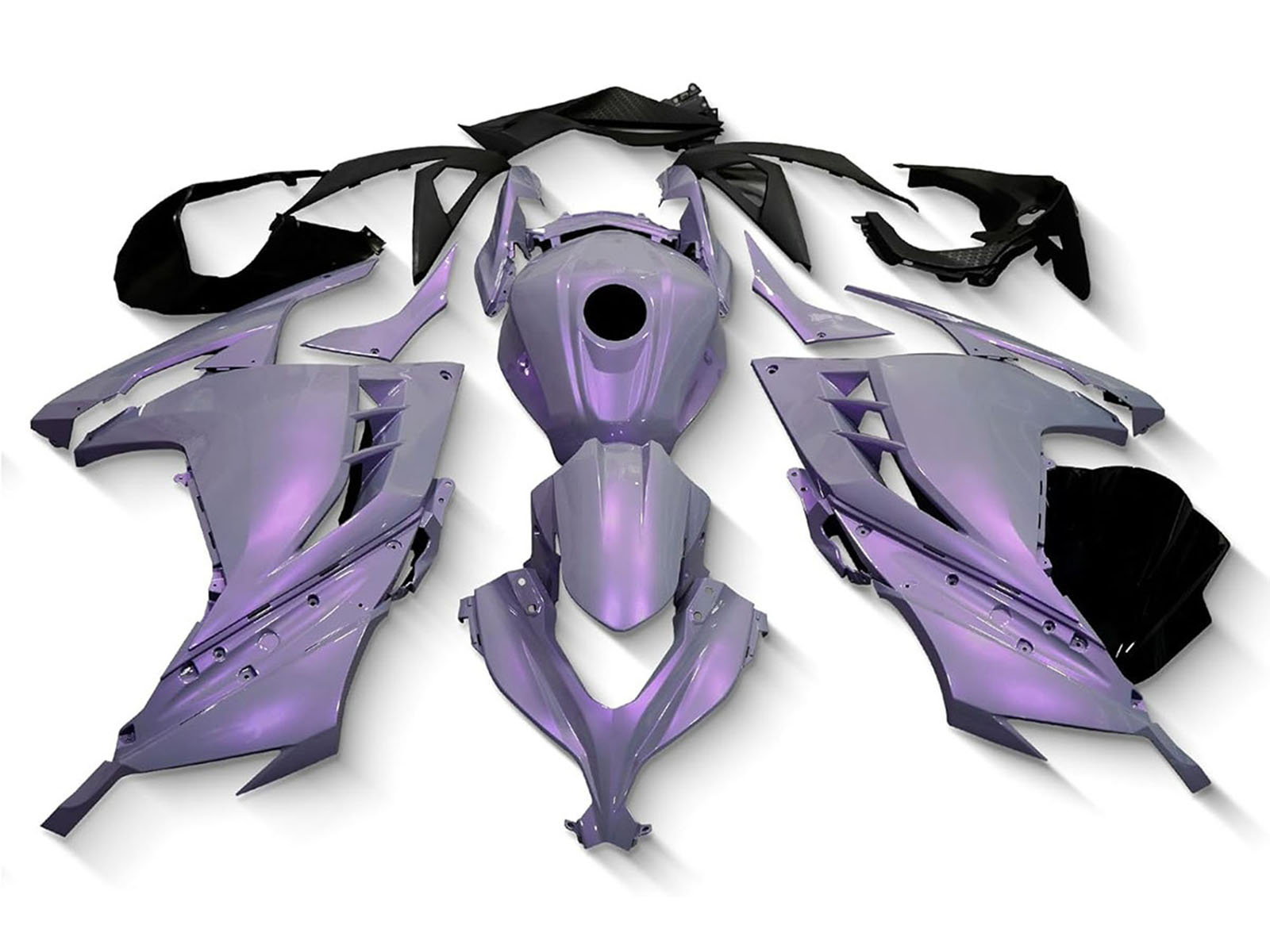 2013-2024 Chameleon Grey Dazz Pearl Purple Kawasaki Ninja 300 EX300R Fairing Kit