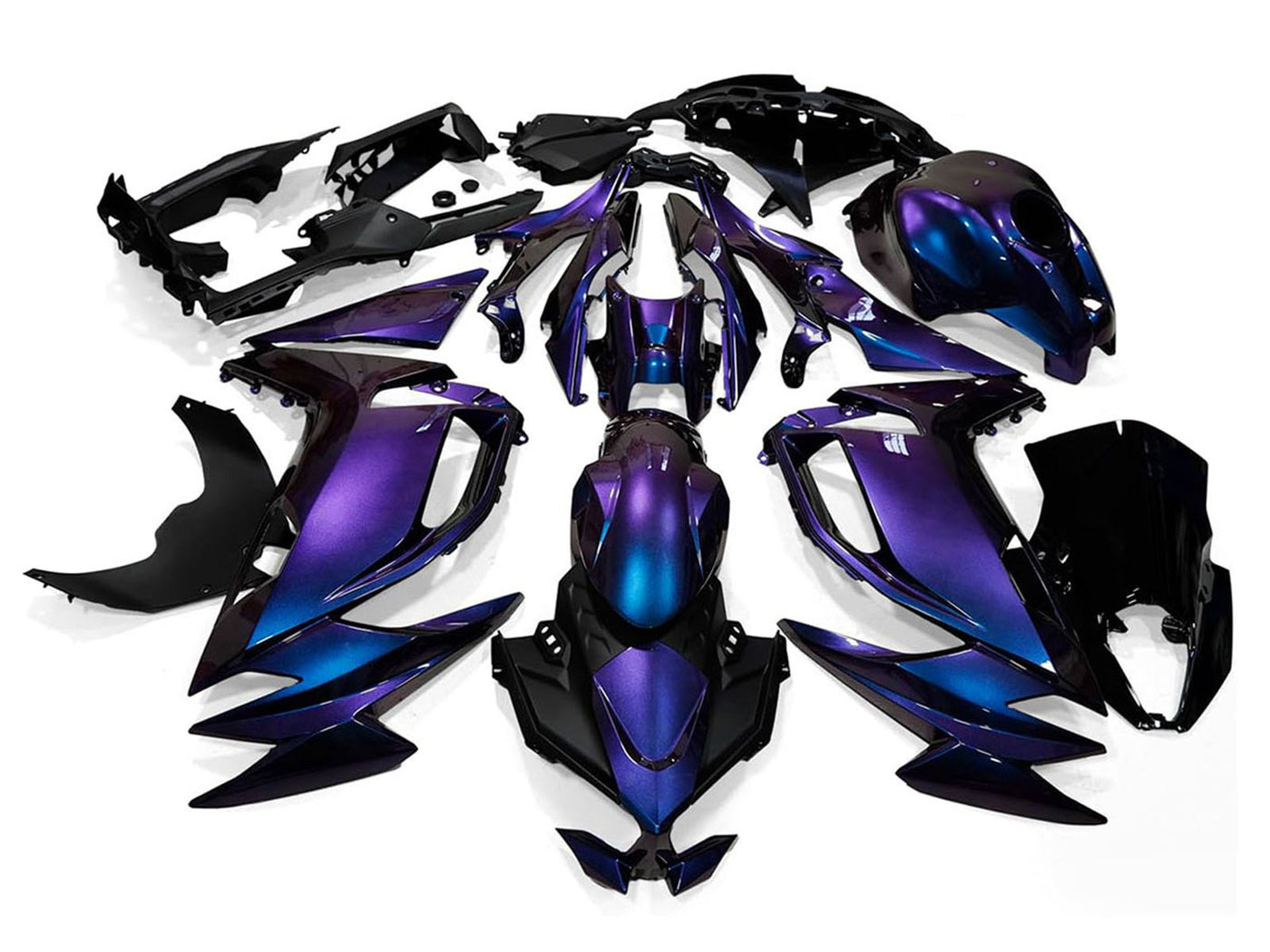 2020-2024 Chameleon Blue Purple Kawasaki Ninja 650 EX650 Fairing Kit