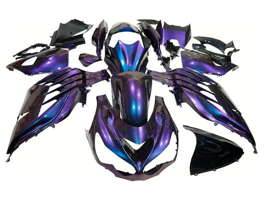 2012-2024 Chameleon Blue Purple Kawasaki Ninja ZX14R ZZR1400 Fairing Kit