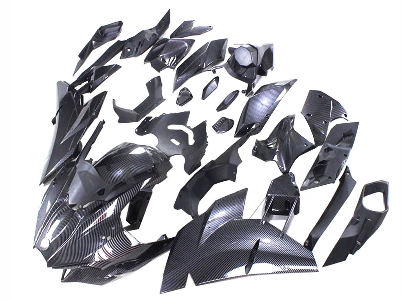 2015-2022 Black Carbon Fiber Kawasaki Ninja H2 Fairing Kit