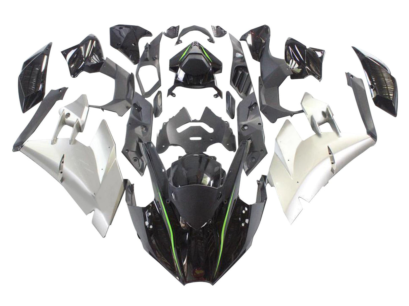 2015-2022 Black Silver Kawasaki Ninja H2 Fairing Kit