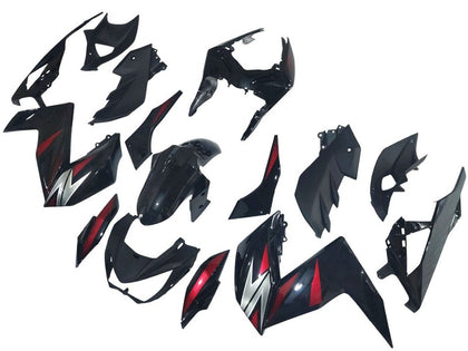 2015-2016 Kawasaki Z250 / Z300 Black Red Fairing Kit