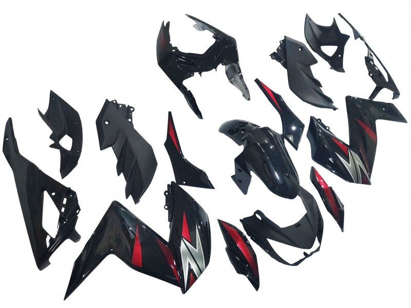 Purchase 2015-2016 Glossy Black Red Silver Kawasaki Z250/Z300 Motorcycle Fairings UK