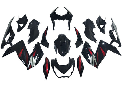 2015-2016 Kawasaki Z250 / Z300 Black Red Fairing Kit