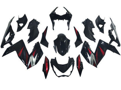 2015-2016 Kawasaki Z250 / Z300 Black Red Fairing Kit
