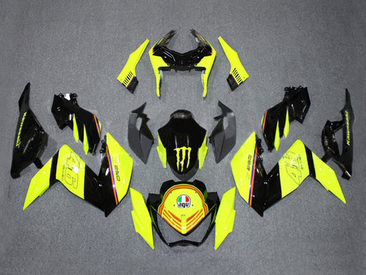 2015-2016 Yellow Black Kawasaki Z250 Z300 Fairing Kit