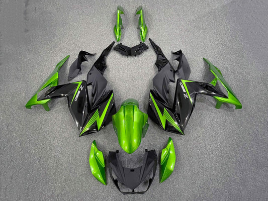 2015-2016 Green Black Kawasaki Z250 Z300 Kits Fairing Kit