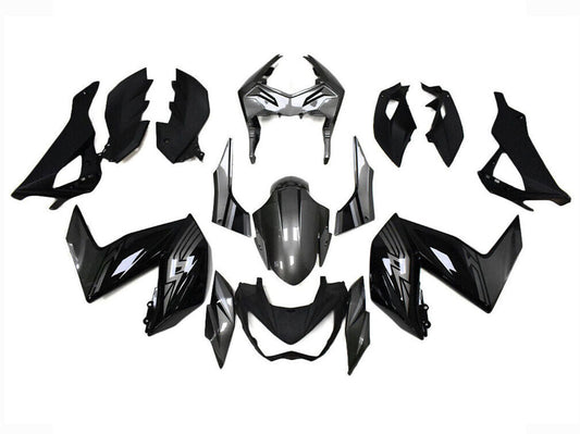 2015-2016 Black Grey Kawasaki Z250 Z300 Fairing Kit