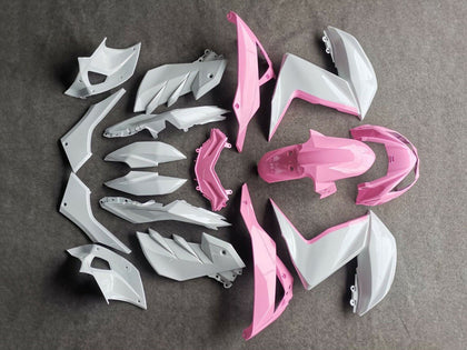 2015-2016 Kawasaki Z250 / Z300 White Pink Fairing Kit