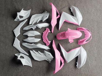 2015-2016 Kawasaki Z250 / Z300 White Pink Fairing Kit