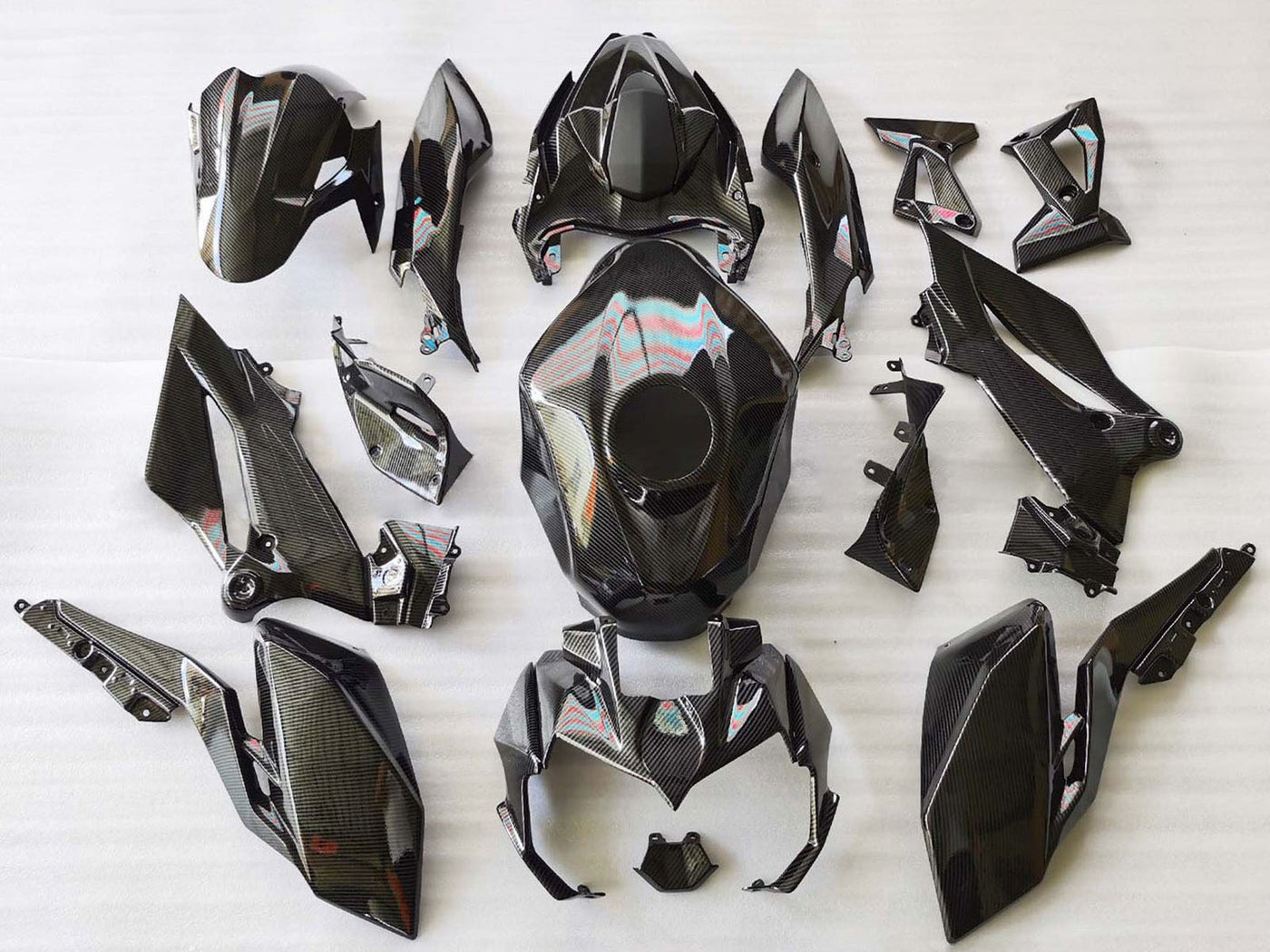 2018-2024 Black Carbon Fiber Kawasaki Z400 Fairing Kit
