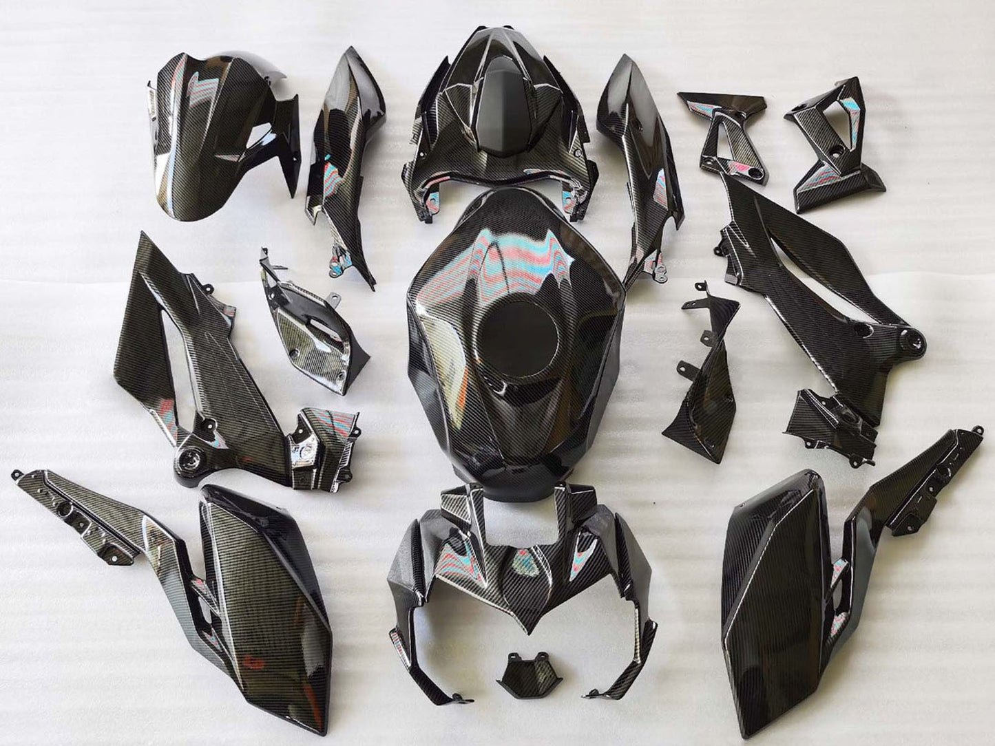 2018-2024 Black Carbon Fiber Kawasaki Z400 Fairing Kit