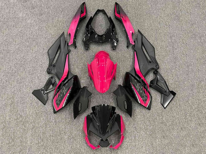 2018-2024 Kawasaki Z400 Black Bright Pink Fairing Kit