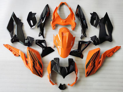 2018-2024 Kawasaki Z400 Black Orange Fairing Kit