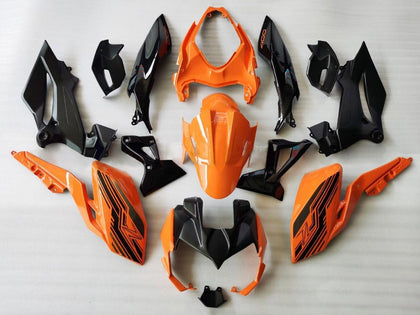 2018-2024 Kawasaki Z400 Black Orange Fairing Kit