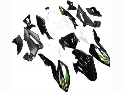 2018-2024 Kawasaki Z400 Black White Green Fairing Kit