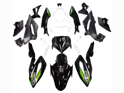 2018-2024 Kawasaki Z400 Black White Green Fairing Kit