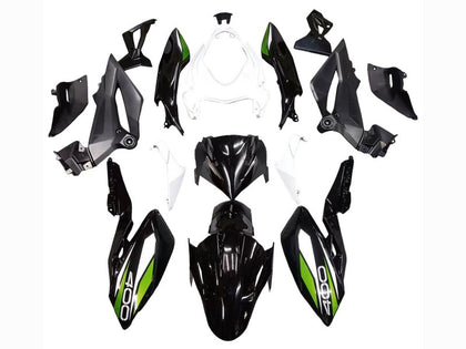 2018-2024 Kawasaki Z400 Black White Green Fairing Kit