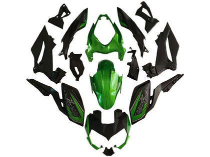 2018-2024 Kawasaki Z400 Green Black Fairing Kit
