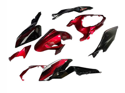 2018-2024 Kawasaki Z400 Dark Red Black Fairing Kit