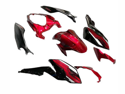 2018-2024 Kawasaki Z400 Dark Red Black Fairing Kit
