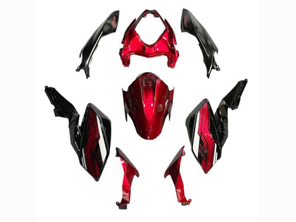 2018-2024 Kawasaki Z400 Dark Red Black Fairing Kit