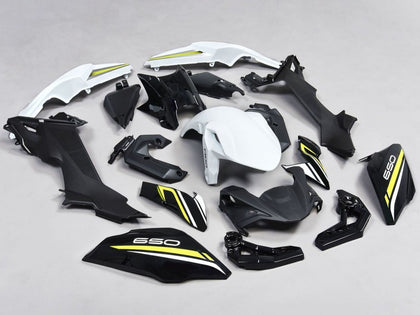 2017-2019 Kawasaki Z650 Black White Yellow Ninja Fairing Kit