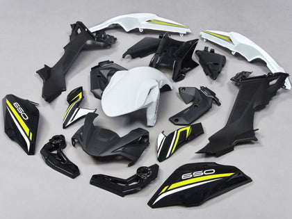 2017-2019 Kawasaki Z650 Black White Yellow Ninja Fairing Kit