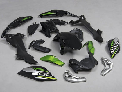 2017-2019 Kawasaki Z650 Black Silver Green Ninja Fairing Kit
