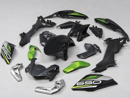 2017-2019 Kawasaki Z650 Black Silver Green Ninja Fairing Kit
