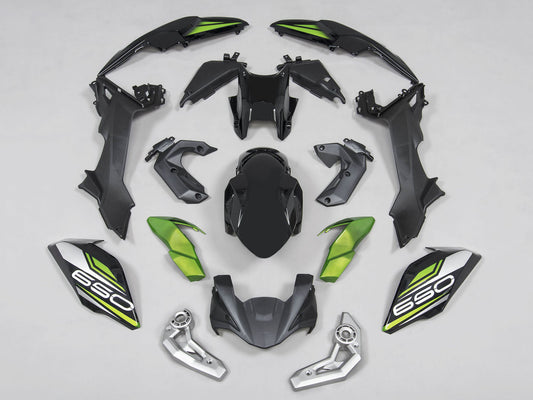 2017-2019 Black Silver Green Kawasaki Ninja Z650 Fairing Kit