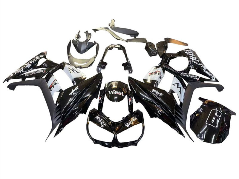 Purchase 2010-2016 Glossy Black Gold White Mobil West Kawasaki Z1000SX Motorcycle Fairings UK