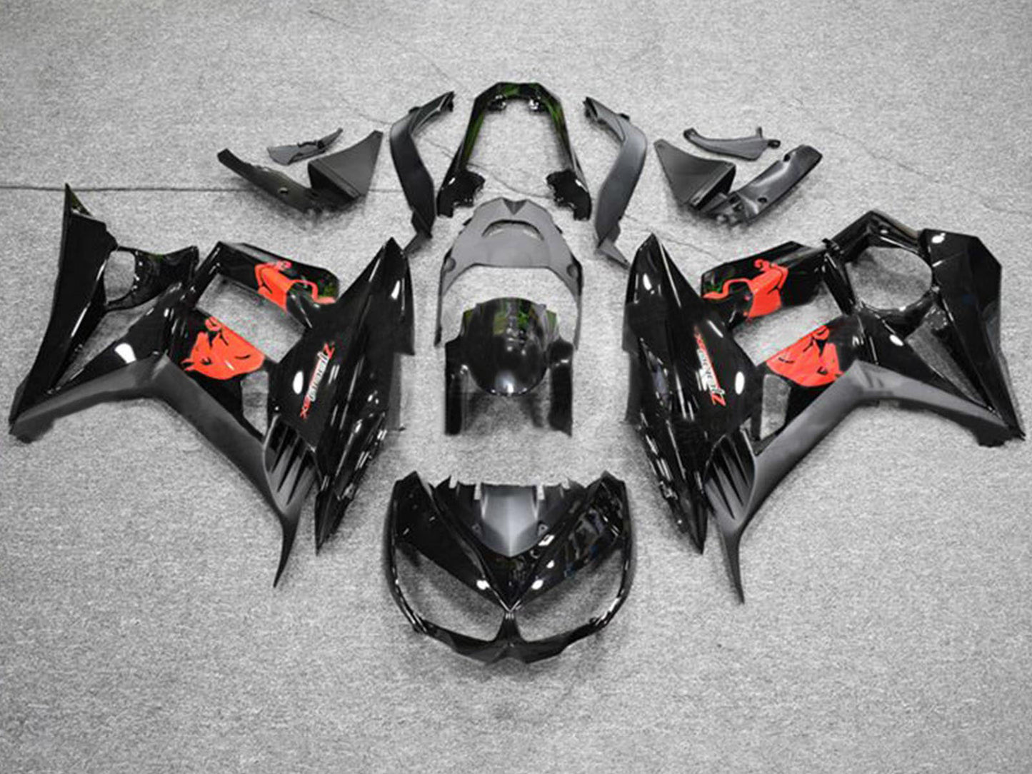 2010-2016 Glossy Black Red Kawasaki Ninja Z1000SX Fairing Kit
